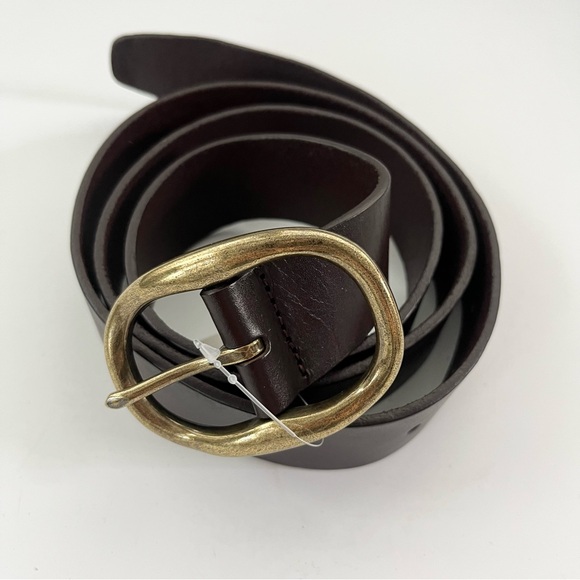 Madewell Oval Buckle Belt Brown Leather - Picture 2 of 5